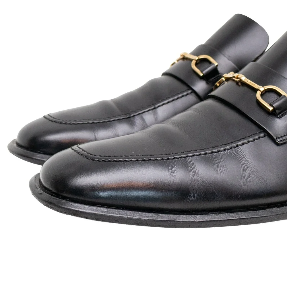 Gucci Tom Ford Era Horsebit Loafers Black Leather Dress Shoes 12.5D Italy Men's